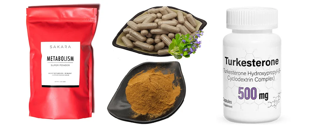 Plant Extract Ajuga Turkestanica Extract 10% 500mg/60caps/Bottle Turkesterone Capsules