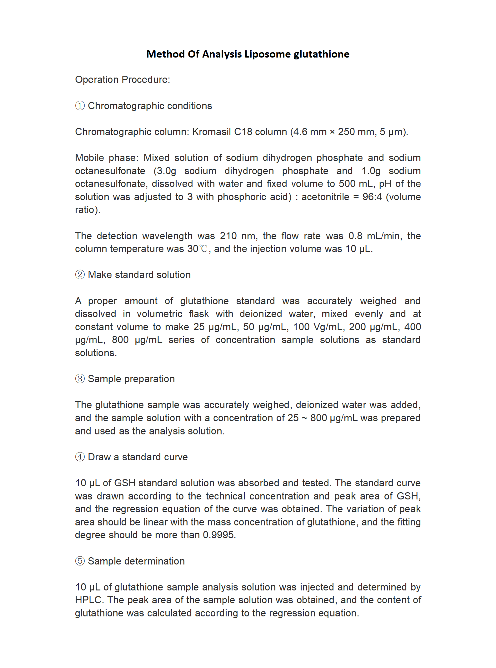MOA of Liposome glutathione